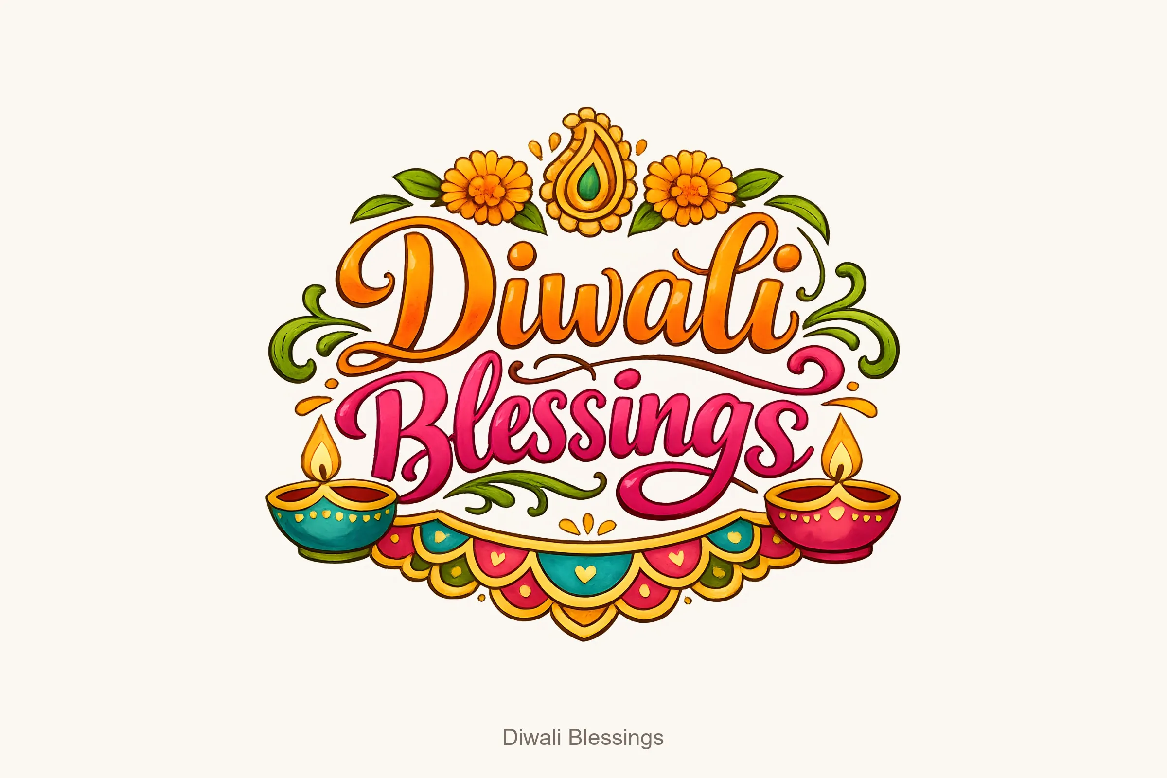 Diwali blessings — Diwali Wishes Word Art Bundle