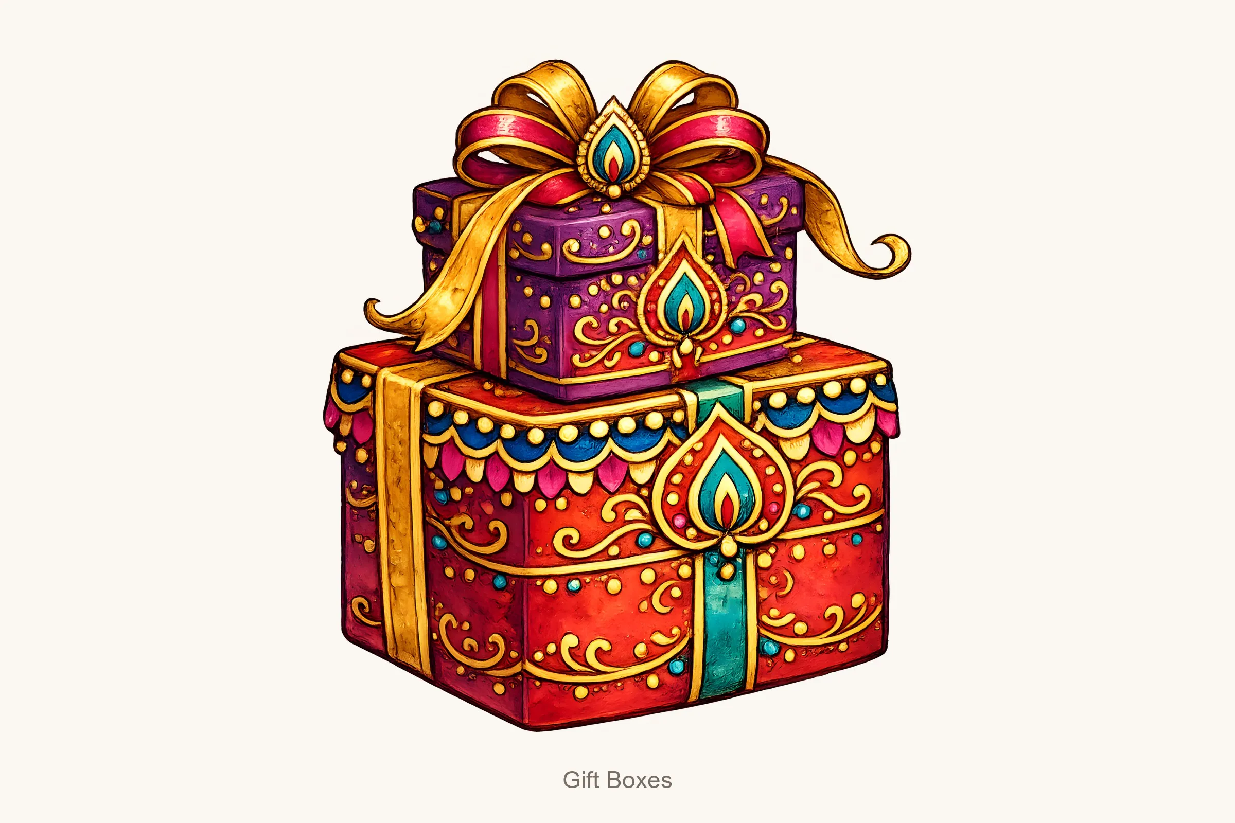 Gift boxes — Diwali Clipart Bundle