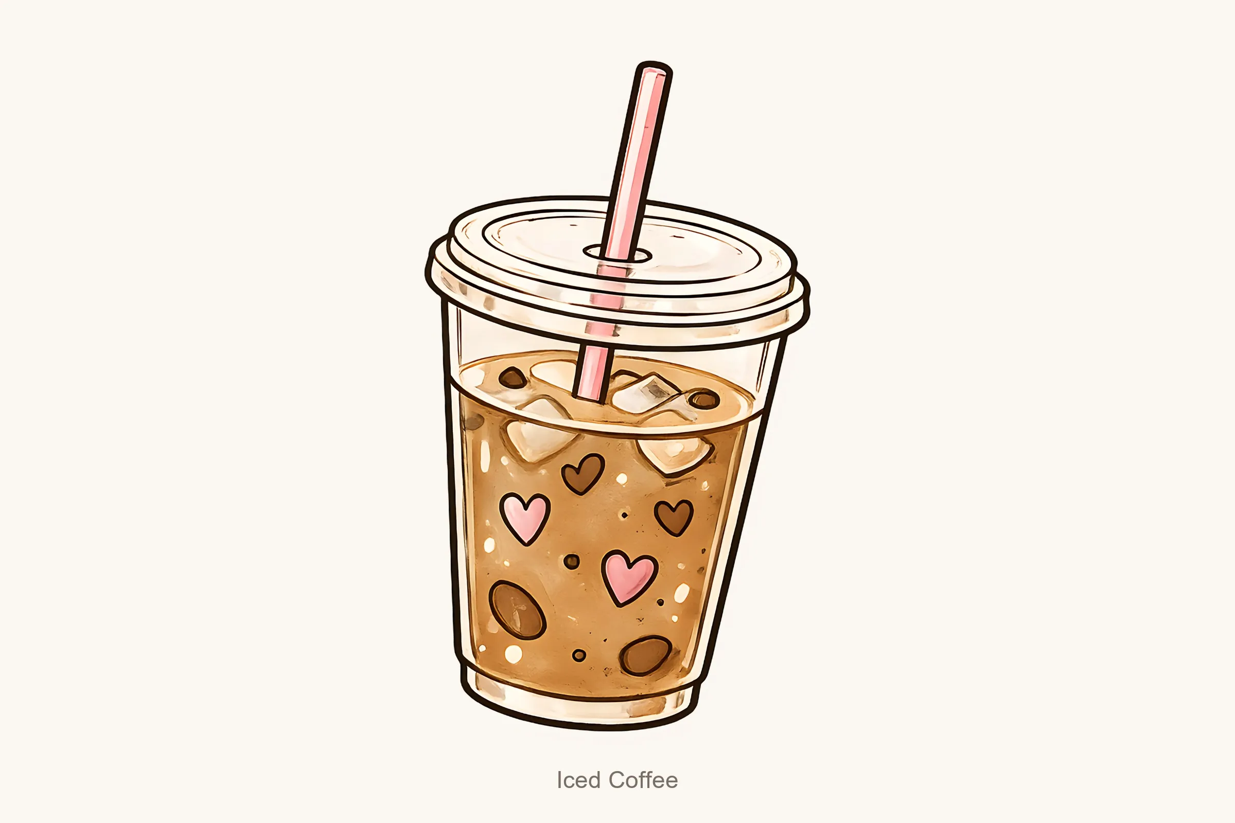 Iced coffee — Cozy Fall Clipart Bundle