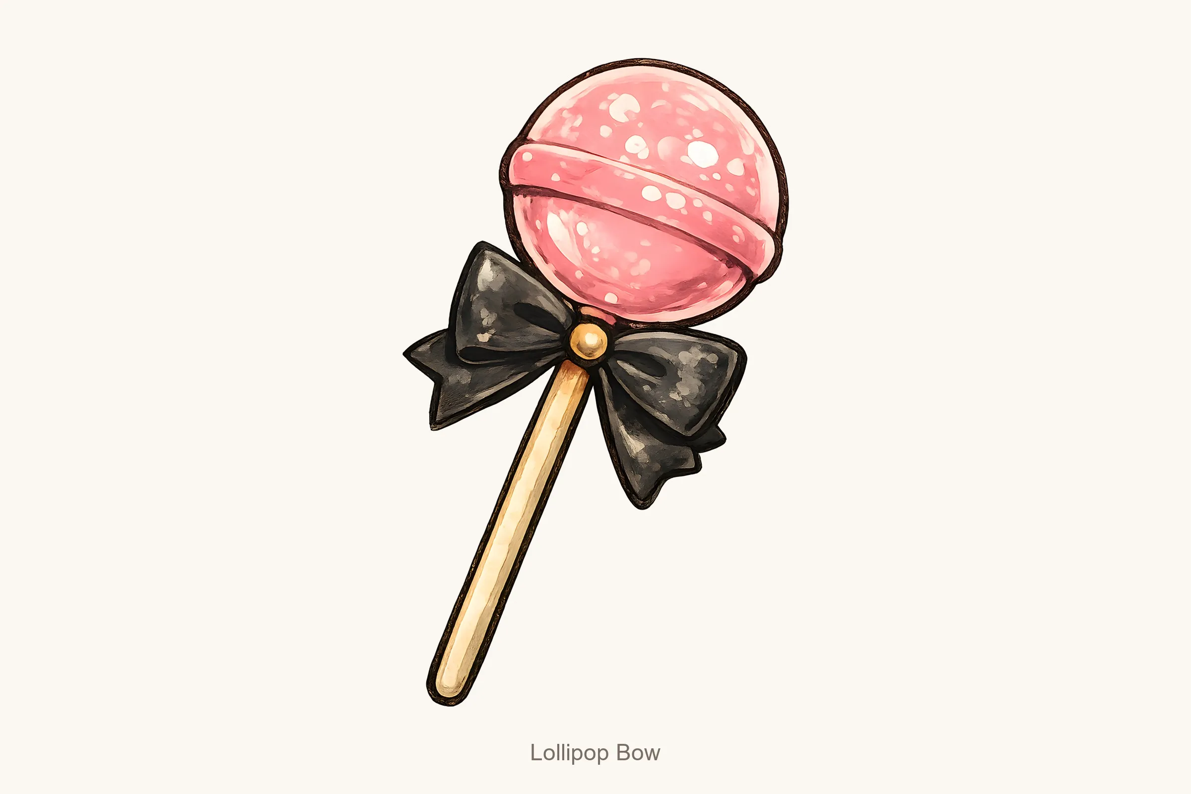 Lollipop bow — Spooky Sweet Halloween Clipart Bundle